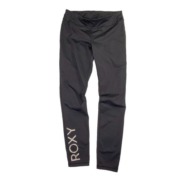 Women's ROXY Black Compression Leggings Size XL Full Length - Picture 1 of 3